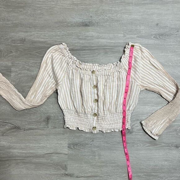Aeropostale Crop Top Long Sleeve Sz Med - Picture 6 of 8